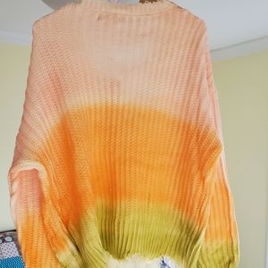 Hombre Colorblock Distressed Sweater,  size M